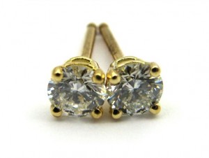 b and s earrings diamond