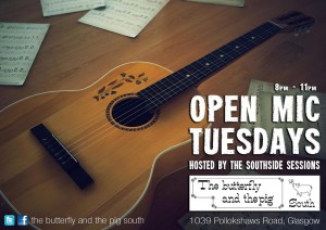 open mic butterfly and pig