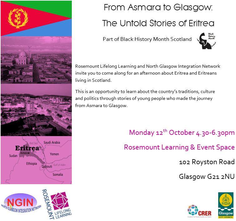 Rosemount Lifelong Learning – From Asmara to Glasgow- Untold Memories of Eritrea