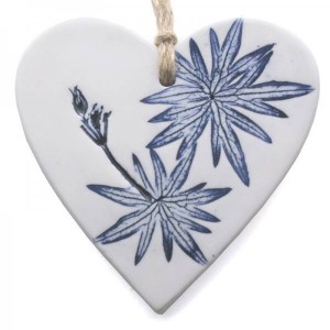 blue flowr heart