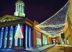 Christmas Lights, Royal Exchange Square by Lynn Howarth