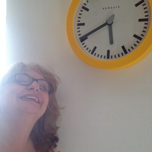 Pat loves her new kitchen clock