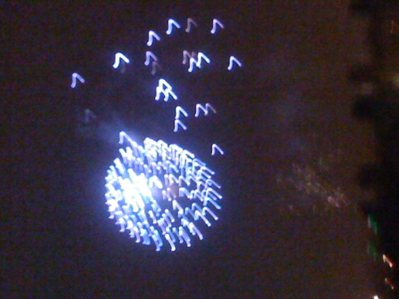 blue fireworks