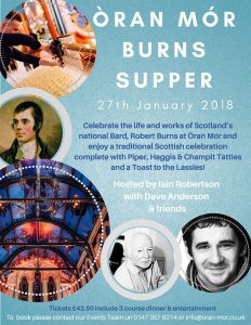 oranmor burns supper