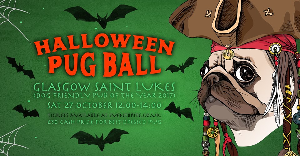 halloween pug ball