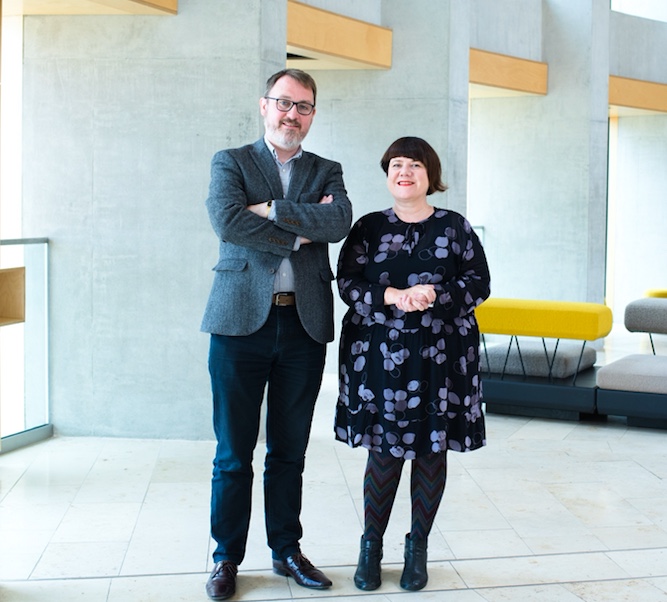 Stuart MacRae and Louise Welsh by Julie Broadfoot