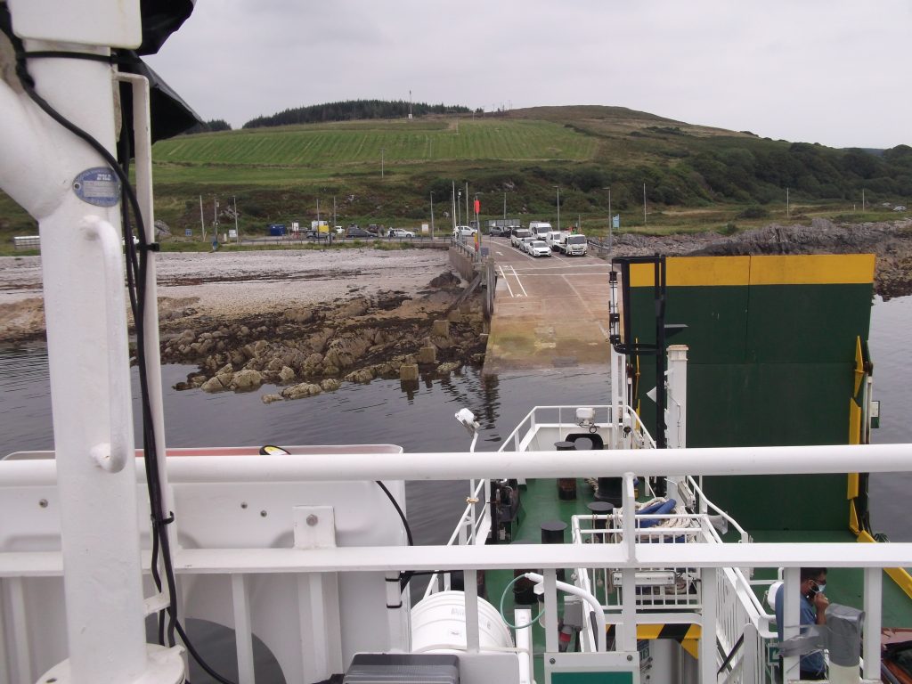 approaching claonaig slipway
