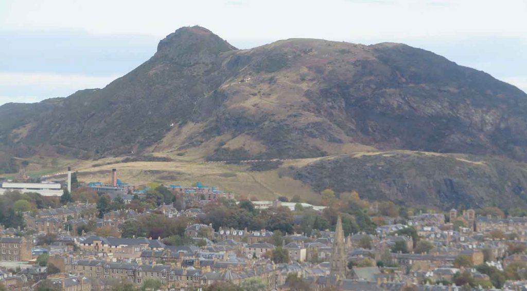 Arthur's Seat Summit From Blackford Hill.Edinburgh
