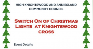 christmas tree lights switch on knightswood